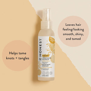 The Honest Company Conditioning Hair Detangler, Tear-Free Hypoallergenic Leave-In Conditioner and Fortifying Spray, Citrus Vanilla Refresh, 4 fl oz