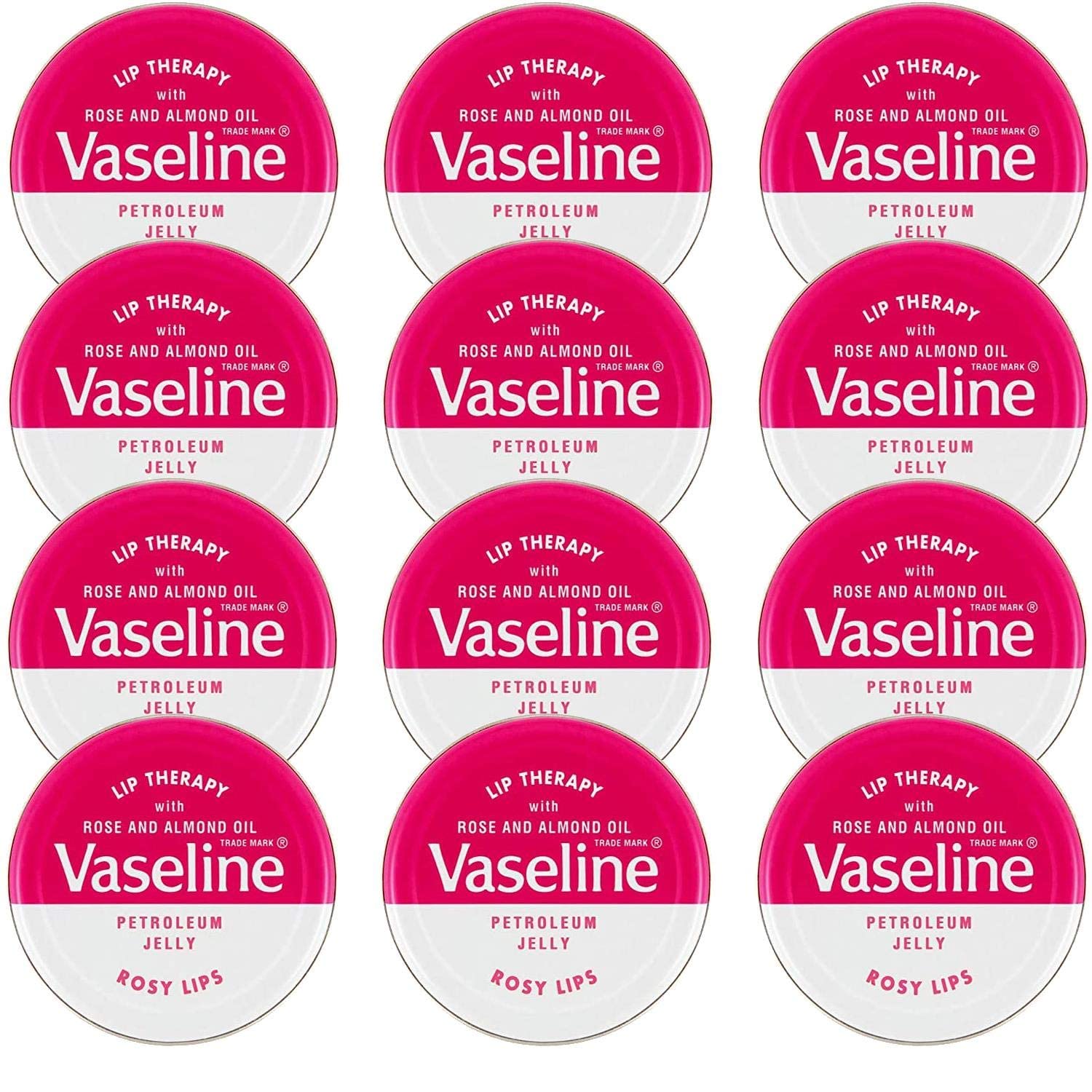 Buy now Vaseline Lip Therapy Lip Balm Tin, Aloe Vera, 0.6 oz Rosy Lips 0.7 Ounce (Pack of 12) at indiglob india
