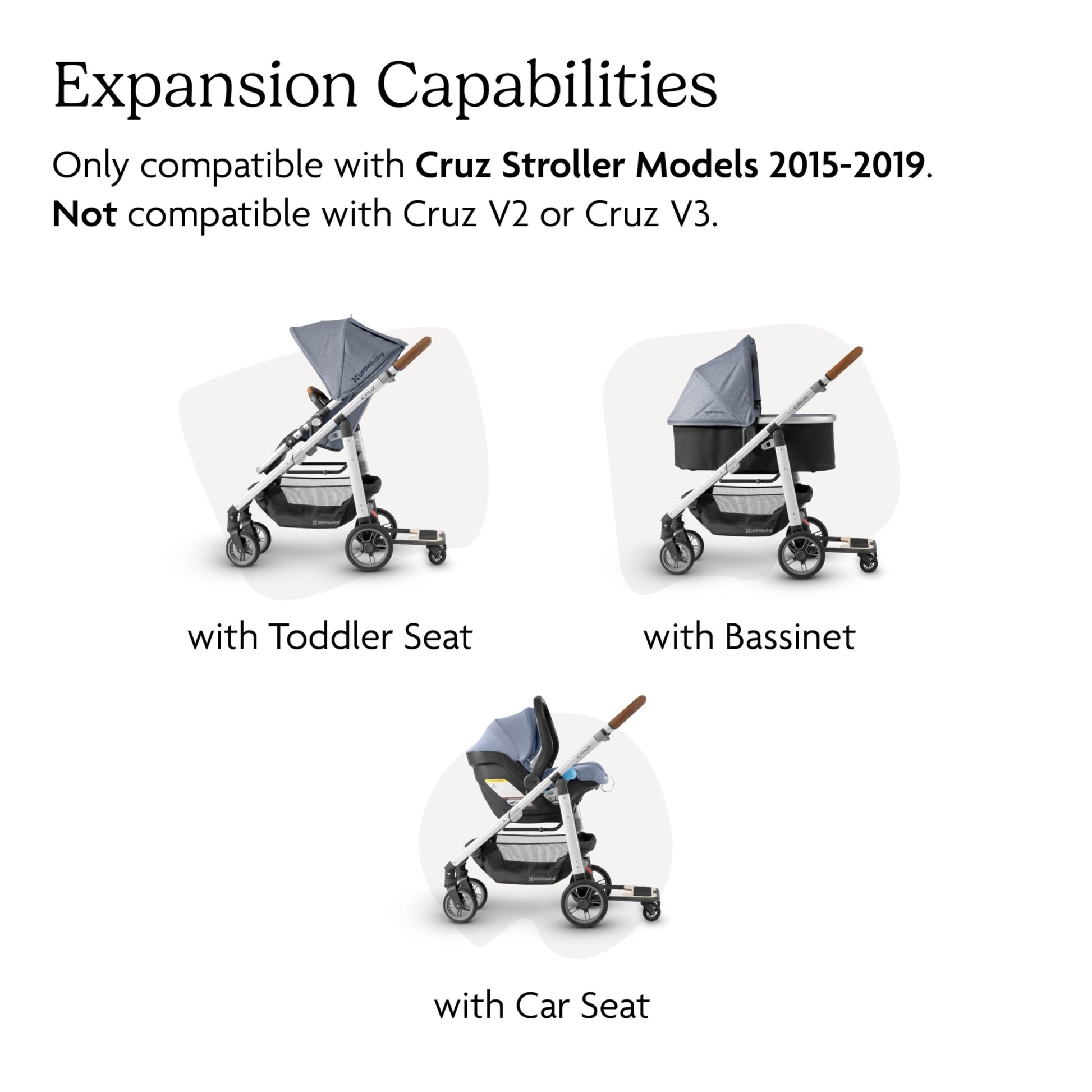 Buy now UPPAbaby Piggyback Ride-Along Board for Cruz Stroller Models 2015-2019 - Quick Attachment for Children to Stand + Stroll - 55 lbs. Weight Capacity,Black/Brown at indiglob india