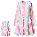 Buy now Striped Unicorn Dresses Matching Doll&Girls Birthday Outfit 4t 5t at indiglob india