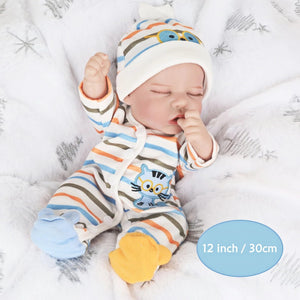 Buy now Lifelike Reborn Baby Dolls - 12 Inch Full Body Vinyl Realistic Baby Doll Sleeping Newborn Real Life Small Baby Doll for 3 + Year Old Kids at indiglob india
