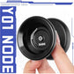 MAGICYOYO Professional Unresponsive Yoyo Y01 Node, Metal Aluminum Yo Yo for Advanced Player, Superior Stable, + 30% Sleep Time, + 5 Replacement Yo-yo Strings, Storge Bag, Glove (Black)