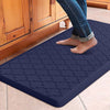 WISELIFE Kitchen Mat Cushioned Anti Fatigue Floor Mat,17.3"x60", Thick Non Slip Waterproof Kitchen Rugs and Mats, Standing Mat for Floor,Home,Office,Desk,Sink, Brown - Blue