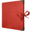 Bstorify Scrapbook Album 60 Pages (8 x 8 Inch) Brown Thick 200gsm Kraft Paper, Photo Album Scrapbook, Memory Book - Ideal for Your Scrapbooking Albums Art & Craft Projects - Red
