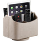 YAPISHI Antique Leather Remote Control Holder, 360 Degree Spinning Desk TV Remote Caddy/Box, Bedside Table Organizer for Controller, Media, Calculator, Mobile Phone and Pen Storage