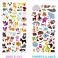 3D Puffy Stickers for Kids Resuable Sticker for Toddler, Boys, Girls 4 Sheets - Mother Child Animals, Dogs, Cats, Elephant, Giraffe, Monkey, Sheep, Panda, Koala, Rabbit (Zoo)