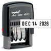Trodat Printy 4820 Date Stamp, Self-Inking Stamp for Professional and Personal Applications, 3/8” x 1-¼”, Eco-Friendly Climate Neutral Product (Black) - Black