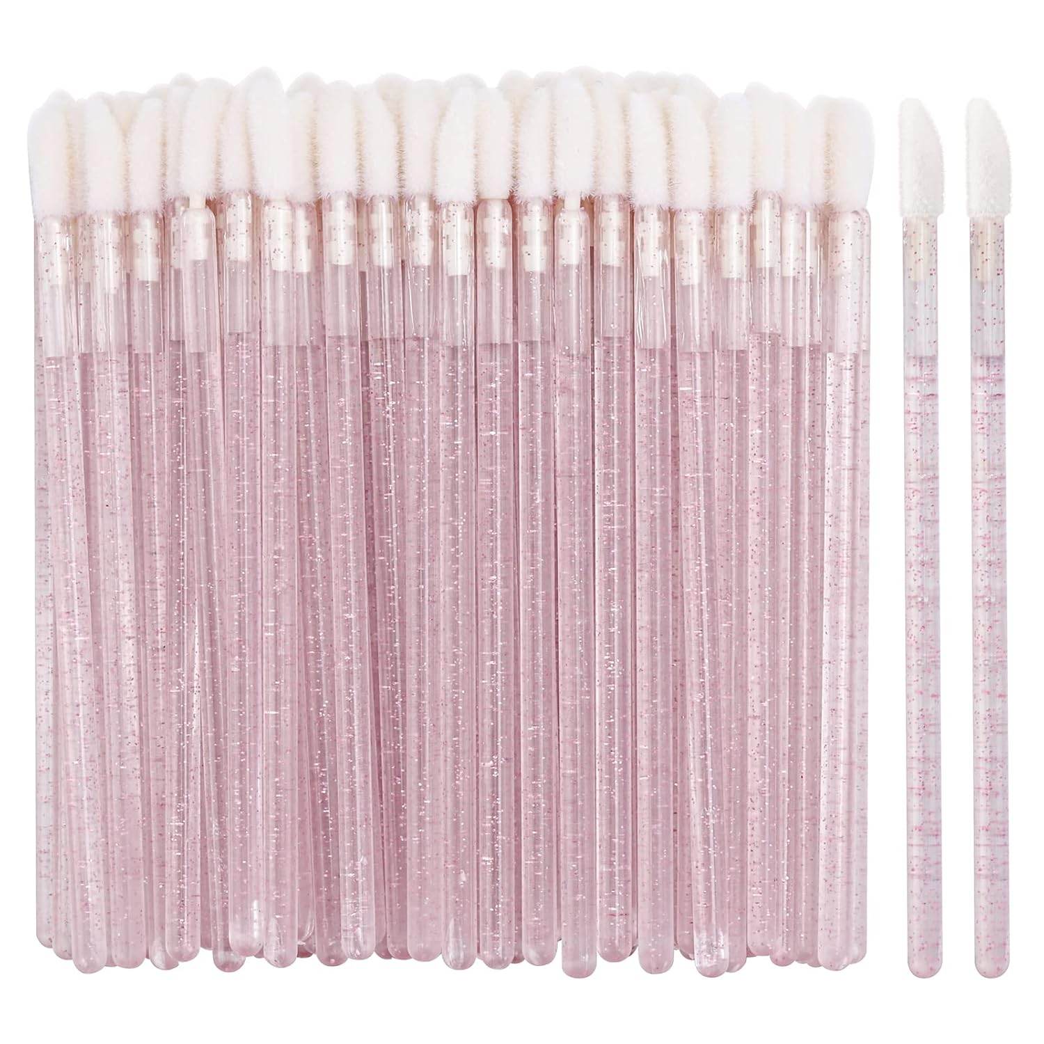 100 Disposable Lip Brushes, Lipstick Applicator, Lip Gloss Wands Pink Tbestmax - My Store