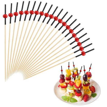 Buy now OOTSR 100 Pieces Cocktail Picks, 4.7 inch Red Fruit Toothpicks Sandwich Cocktail Picks for Wedding Party Appetizer Drink Martini Food Supplies Birthday Cake Party Snack Decorative at indiglob india