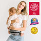 Buy now Tushbaby Original Hip Seat Baby Carrier for Babies & Toddlers up to 45 lbs, Safety Certified, Lightweight No-Foam Design with Storage & Nursing Support, Grey at indiglob india