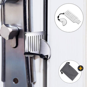 Buy now Portable Door Lock for Travel - Improved Travel Hotel Door Lock Apartment Security Device Door Jammer ozozo at indiglob india