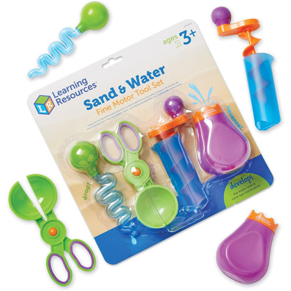 Learning Resources Sand & Water Fine Motor Set - Fidget Toys, Water Bin Play, Toddler Daycare Essentials Games Tools , Homeschool and Preschool, Montessori for Kids, Gifts for Boys and Girls