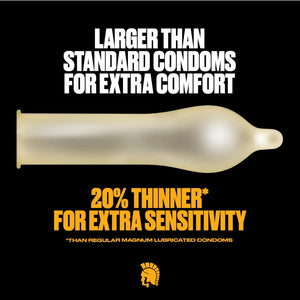 Trojan Magnum Large Size Lubricated Condoms - 12 count