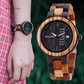 BOBO BIRD Wood Watches Colorful Wood WristWatches Week & Date Display Multifunction Handmade Quartz Watch Sport Chronograph Unique Wristwatch for Men Women