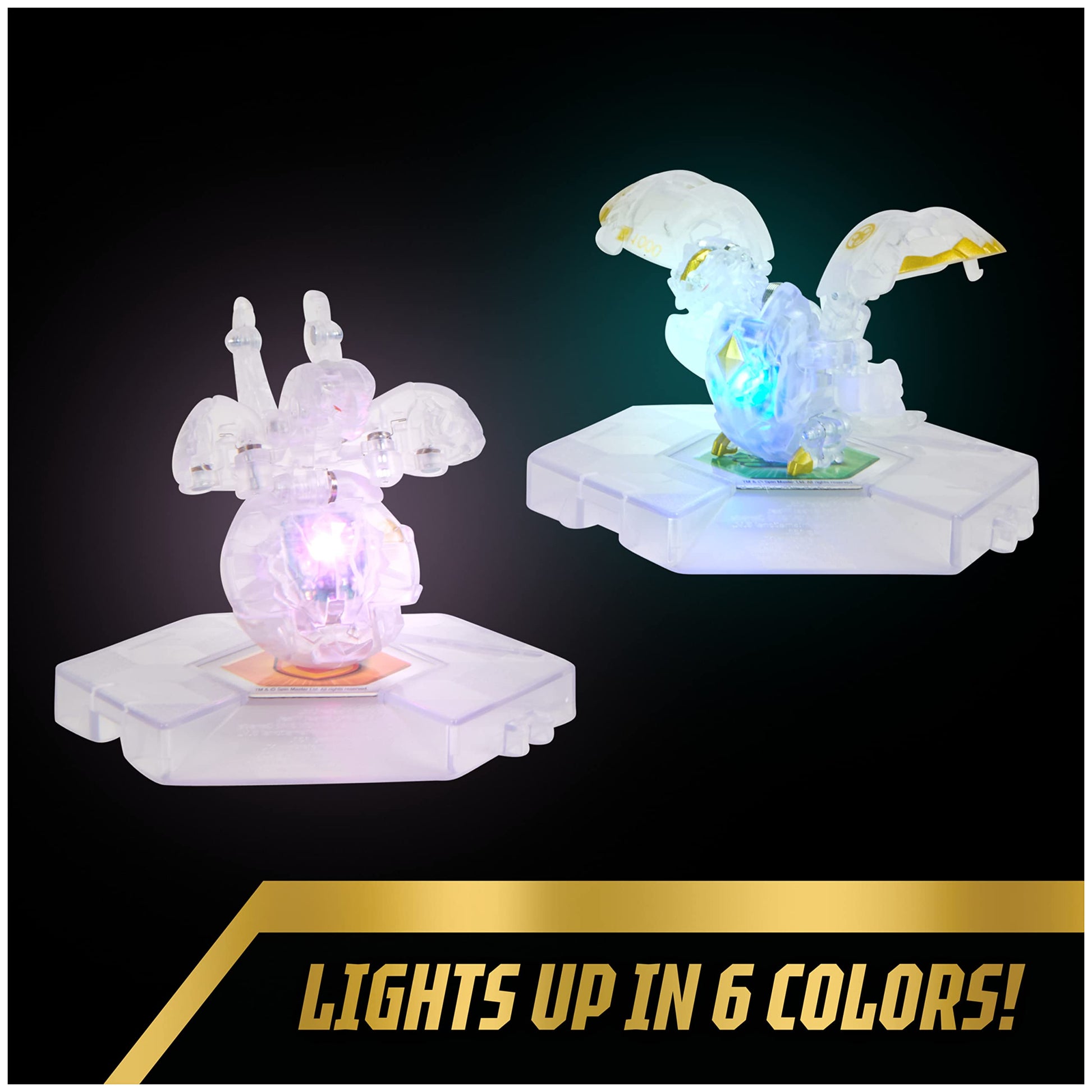 Buy now Bakugan Evolutions Genesis Collection Pack - 2 Light Up Action Figures, 4 Exclusive Bakugan, 2 Nanogan, 8 Cards, 4 BakuCores - Kids Toys for Boys Ages 6 and Up at indiglob india