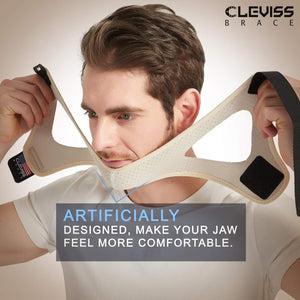 Anti Snoring Chin Strap for CPAP Users- Double Adjustable Snoring Solution/Sleep Aid for Men and Women, Stopper Chin Straps for Snoring Sleeping Mouth Breathers (Beige)