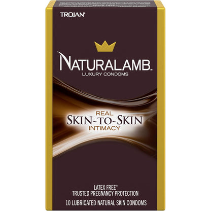 TROJAN NaturaLamb Luxury Latex-Free Condoms, 10 Count
