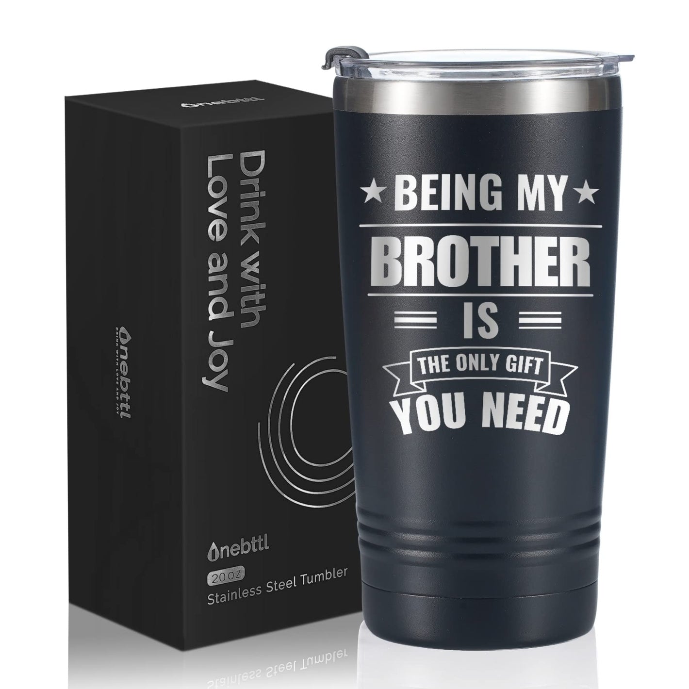 Buy now Onebttl Brother Gifts from Sister, Funny Gift Idea for the Best Brother for Christmas, Birthday, 20 oz Stainless Steel Insulated Travel Mug (Need) at indiglob india