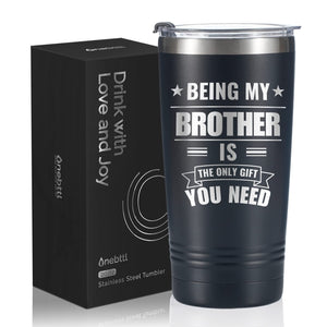 Buy now Onebttl Brother Gifts from Sister, Funny Gift Idea for the Best Brother for Christmas, Birthday, 20 oz Stainless Steel Insulated Travel Mug (Need) at indiglob india