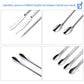 Buy now 22 Pieces Stainless Steel Lab Spatula Micro Scoop Set Laboratory Sampling Spoon Mixing Spatula for Powders Gel Cap Filler at indiglob india