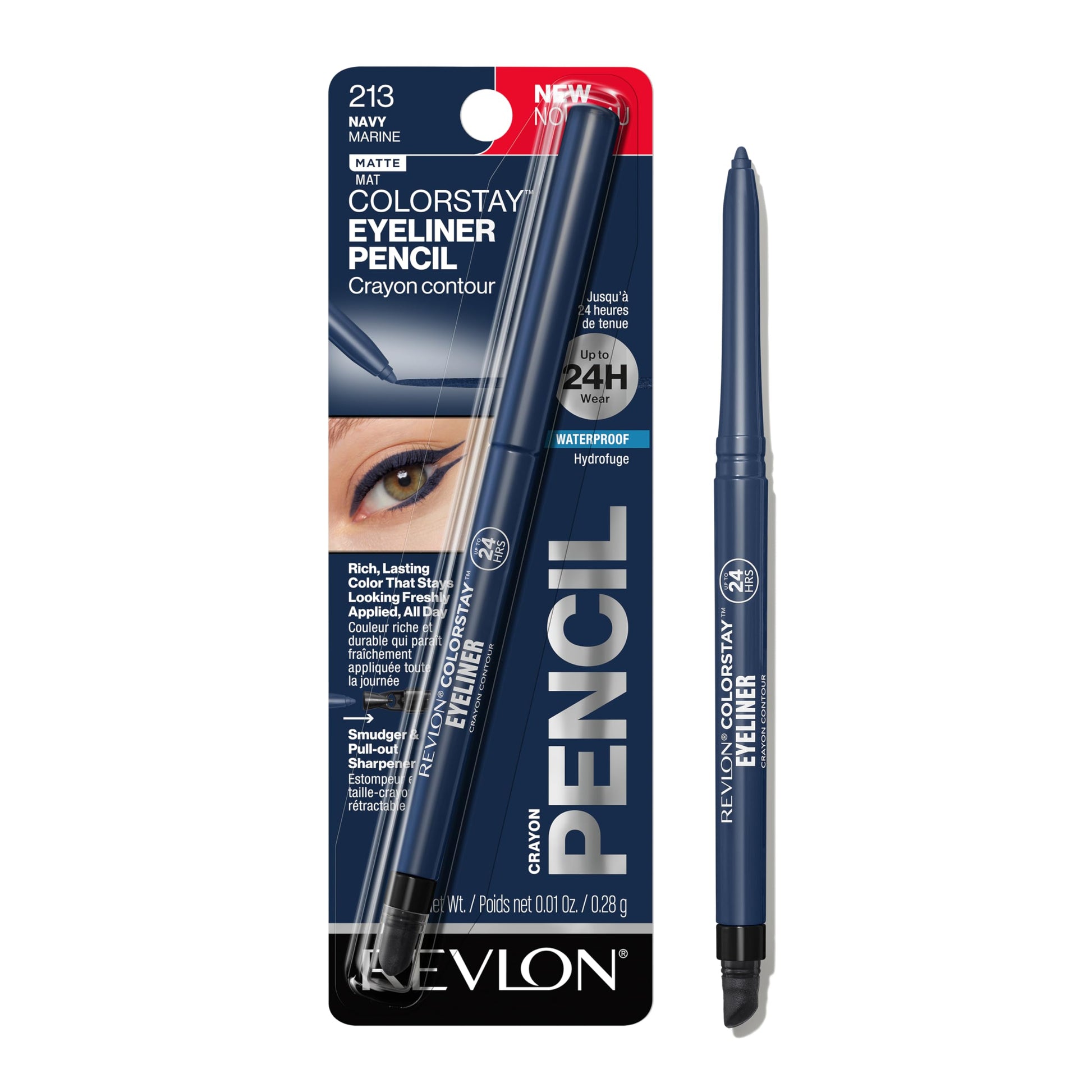 Buy now Revlon ColorStay Eyeliner Pencil, Black [201], 0.01 oz (Pack of 12) Navy 0.01 Ounce (Pack of 1) at indiglob india