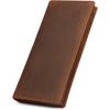 Kattee Men's Vintage Genuine Leather Long Wallet for Checkbook Credit Cards - 1-Brown