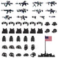 Buy now 83 Pcs Toy Soldiers Figures US Army Battle Toy Set - Weapons Pack Military Weapon Battle Building Blocks Compatible with Major Brand, 3 Years Old and up at indiglob india