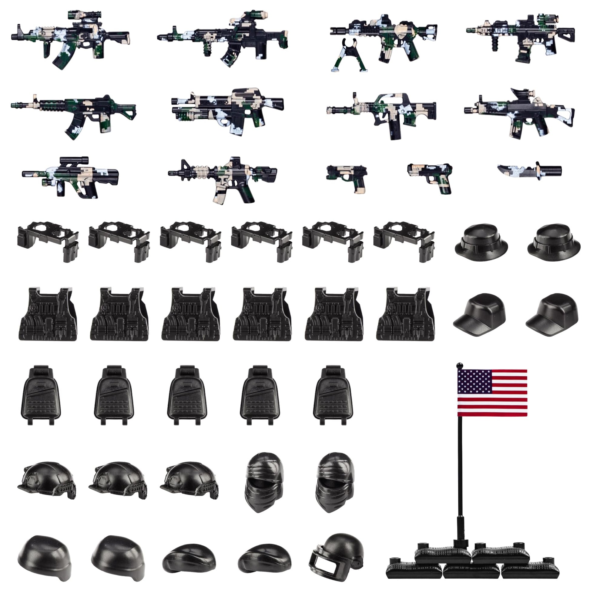 Buy now 83 Pcs Toy Soldiers Figures US Army Battle Toy Set - Weapons Pack Military Weapon Battle Building Blocks Compatible with Major Brand, 3 Years Old and up at indiglob india