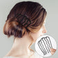 8 Piece U-Shape Hair Combs for Women's French Twist Updo and Bun Vintage Styling (Black)