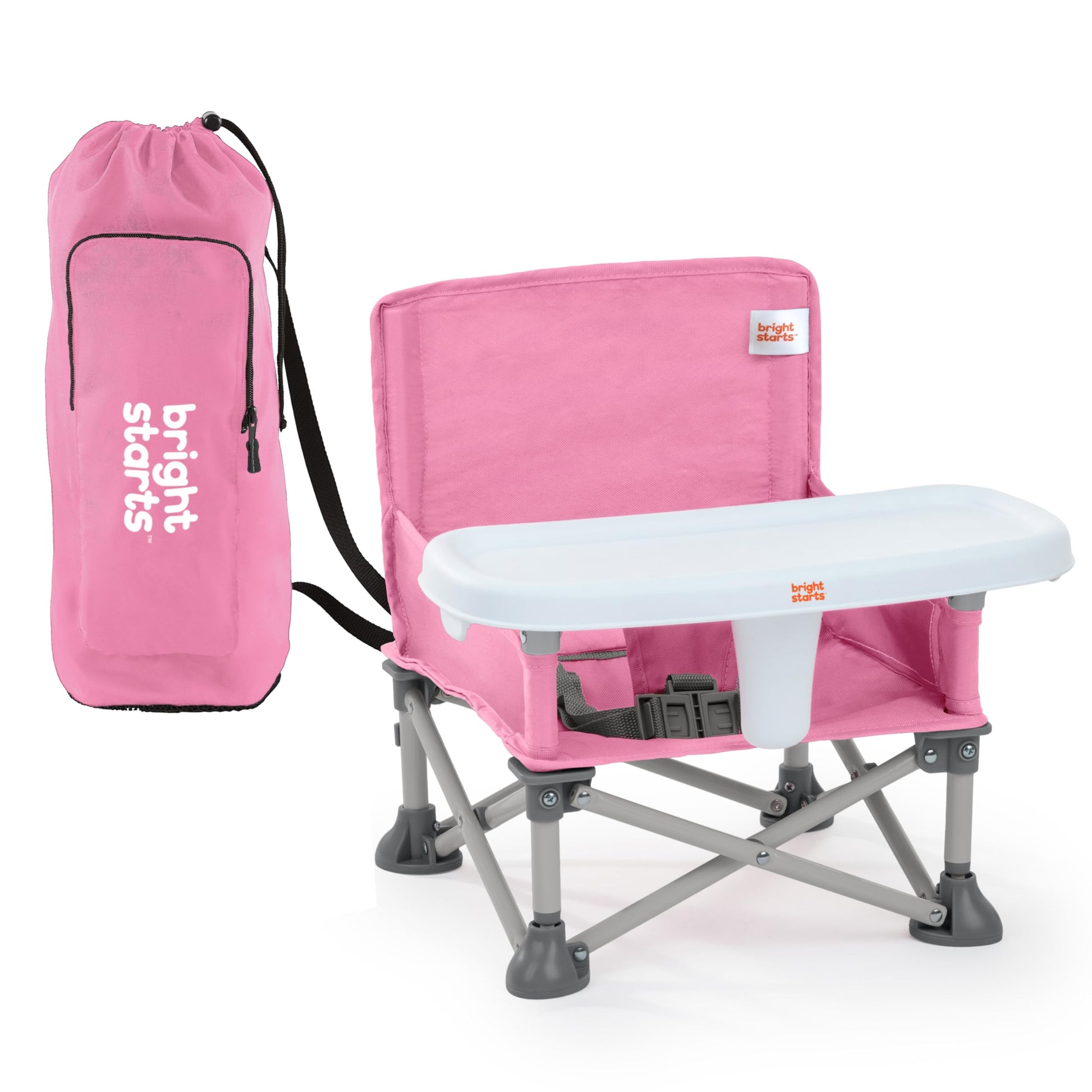 Buy now Summer by Bright Starts Pop 'N Sit Portable Booster Chair, Floor Seat, Indoor/Outdoor Use, Compact Fold, Green, 6 Mos - 3 Yrs Pink 1 Count (Pack of 1) at indiglob india