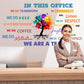 Chinco Office Inspirational Wall Decals Office Wall Decor for Quotes Positive Sayings Peel and Stick Workplace Stickers Motivational Teamwork Company Art We are a Team Gift(Elegant Style)