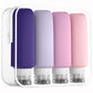 Travel Bottles for Toiletries, Tsa Approved 3oz Portable Travel Bottles, BPA Free Leak Proof Squeezable Silicone Travel Size Containers, Travel Accessories with Clear Toiletry Bag (4 Pack)