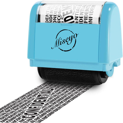 Miseyo Wide Roller Stamp Identity Theft Stamp 1.5 Inch Perfect for Privacy Protection - Yellow