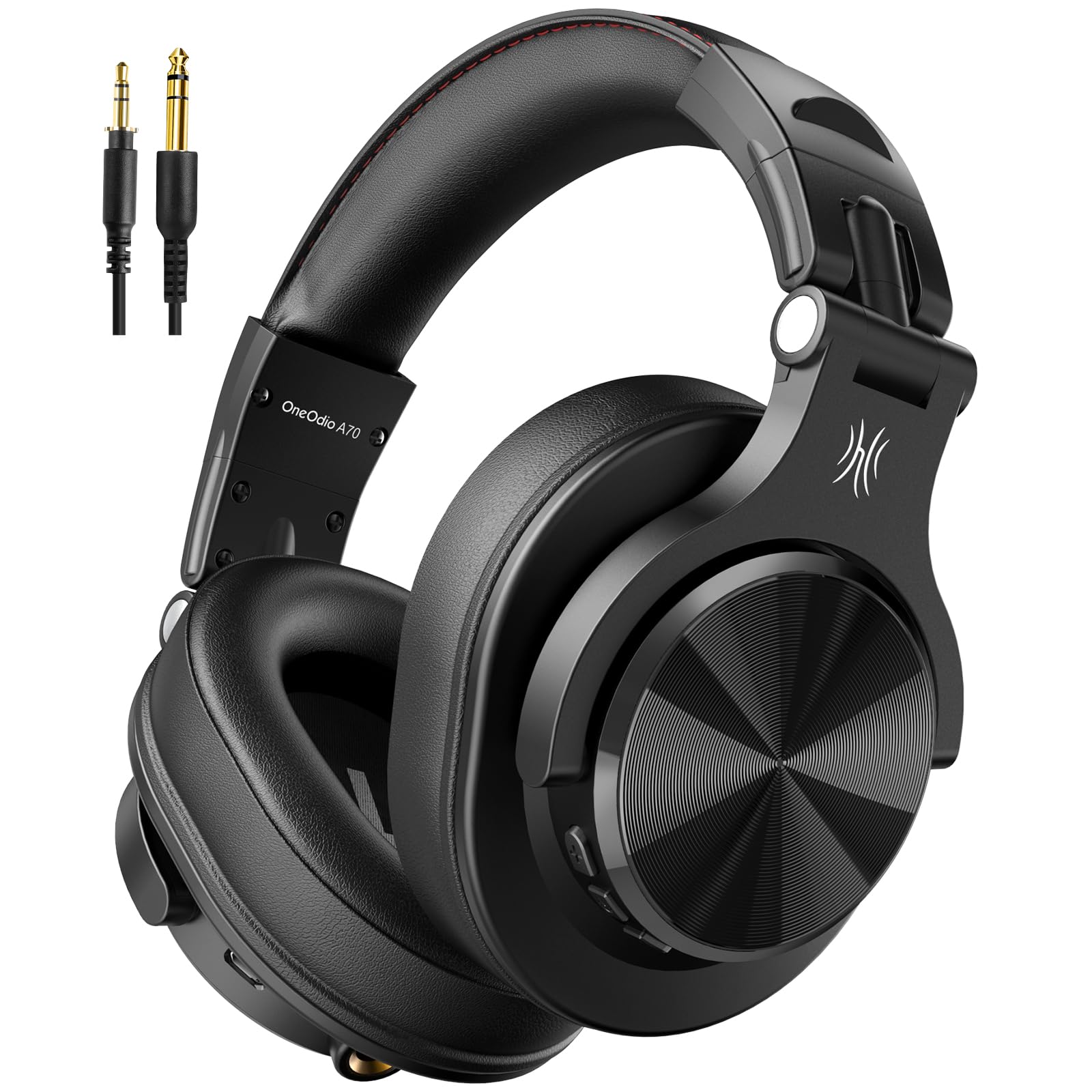 Buy now OneOdio A70 Bluetooth Over Ear Headphones, Wireless Headphones with 72H Playtime, Hi-Res, Built-in Mic, 3.5mm/6.35mm Wired Audio Jack for Studio Monitor & Mixing DJ Guitar AMP, Computer PC Gaming at indiglob india