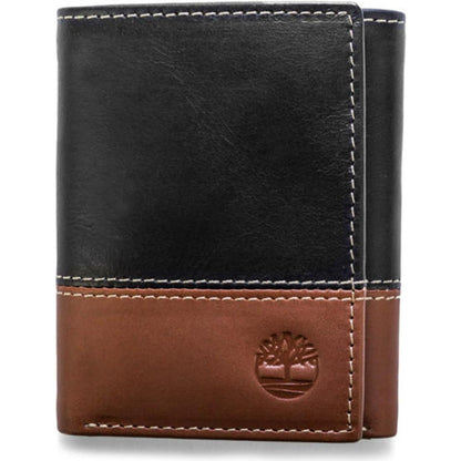 Timberland Men's Leather Trifold Wallet with ID Window