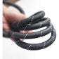10 FT Strong Dog Leash Extra Heavy Duty Rock Climbing Rope Comfortable Padded Handle Highly Reflective Threads for Small Medium Large Dogs, 1/2 inch Diameter (Black Black) - My Store