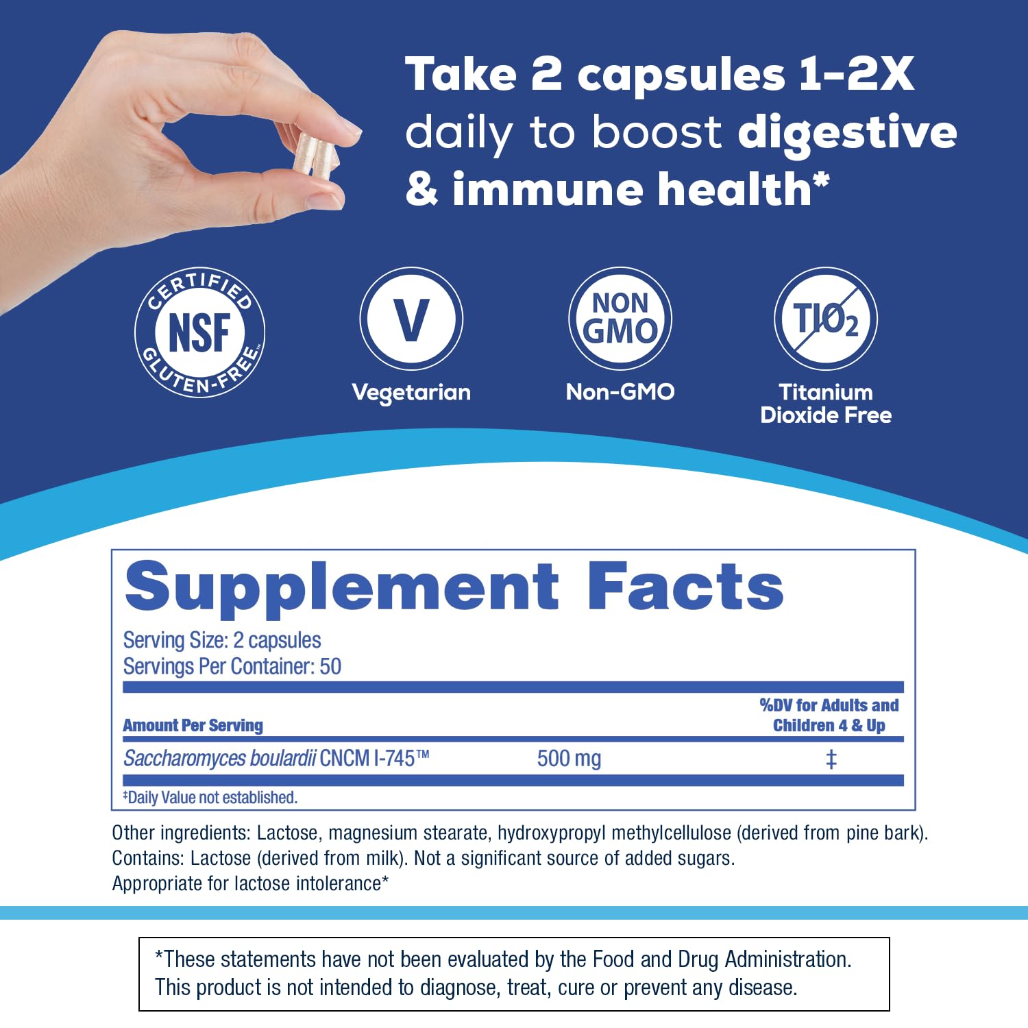 Buy now Florastor Probiotics for Digestive and Immune Health, 100 Capsules, Probiotics for Women & Men, Helps Flush Out Bad Bacteria, Boosts The Good with Our Unique Strain Saccharomyces Boulardii at indiglob india