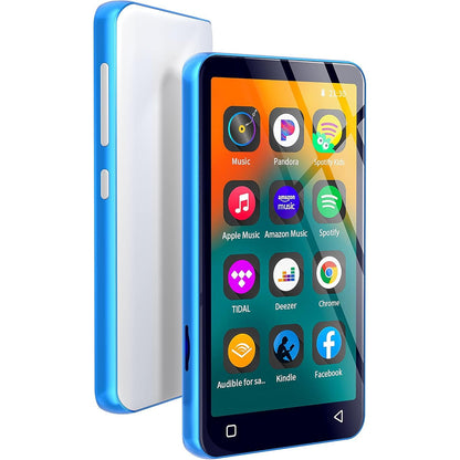 80GB MP3 Player with Bluetooth and WiFi, MP4 MP3 Player with Spotify,Spotify Kids，4" Full Touch Screen with Pandora, Music Player with Audible，Android MP3 with Speaker (Gold_Black)