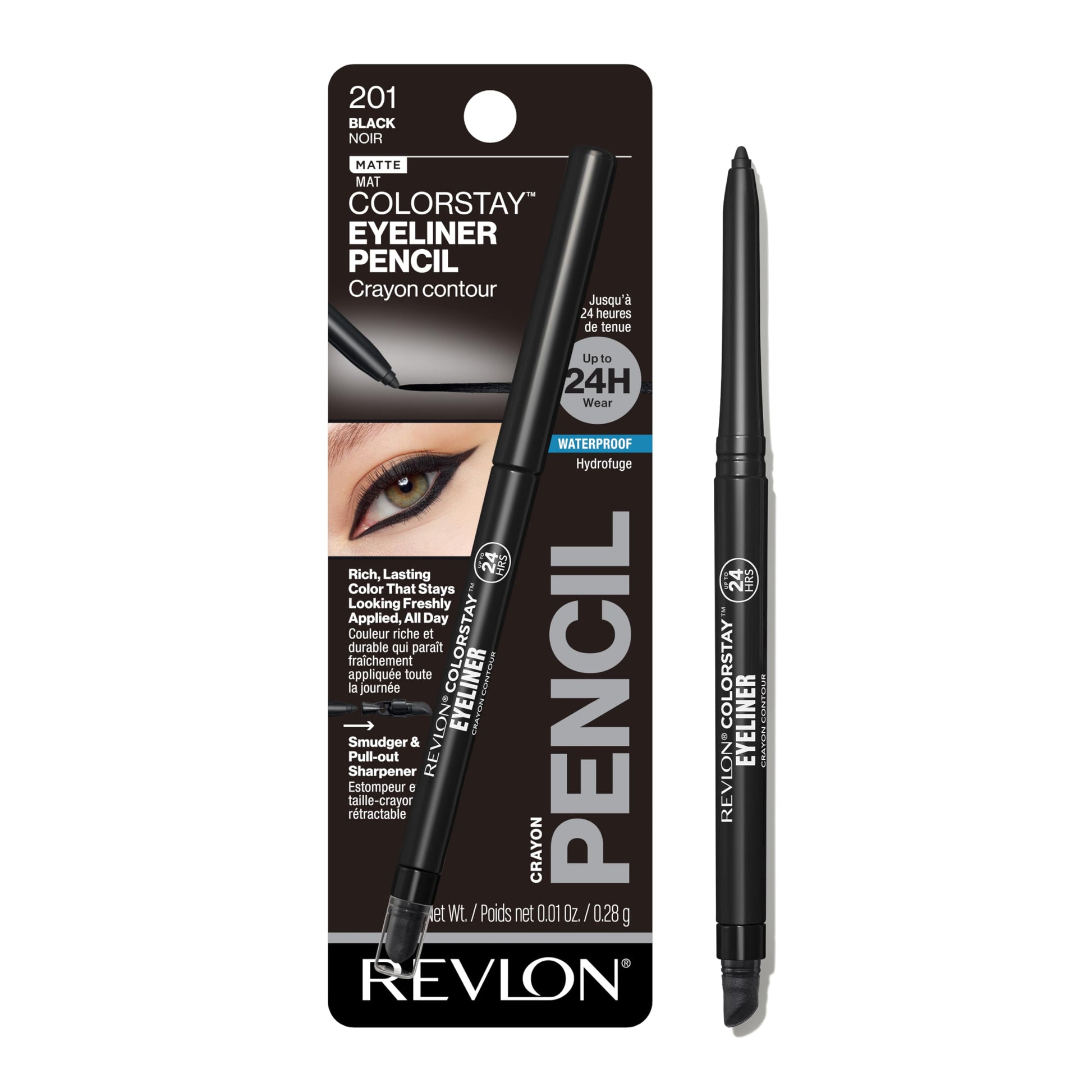 Buy now Revlon ColorStay Eyeliner Pencil, Black [201], 0.01 oz (Pack of 12) Black 0.01 Ounce (Pack of 1) at indiglob india
