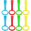 KALAMANDA 4 PCS Baby Playpen Pull Up Rings, Pull Up Handles Standing Walker Crib Pull Rings for Toddler Kids Children Walking Training Tool(Yellow/Red/Blue/Green) - Yellow/Red/Blue/Green2