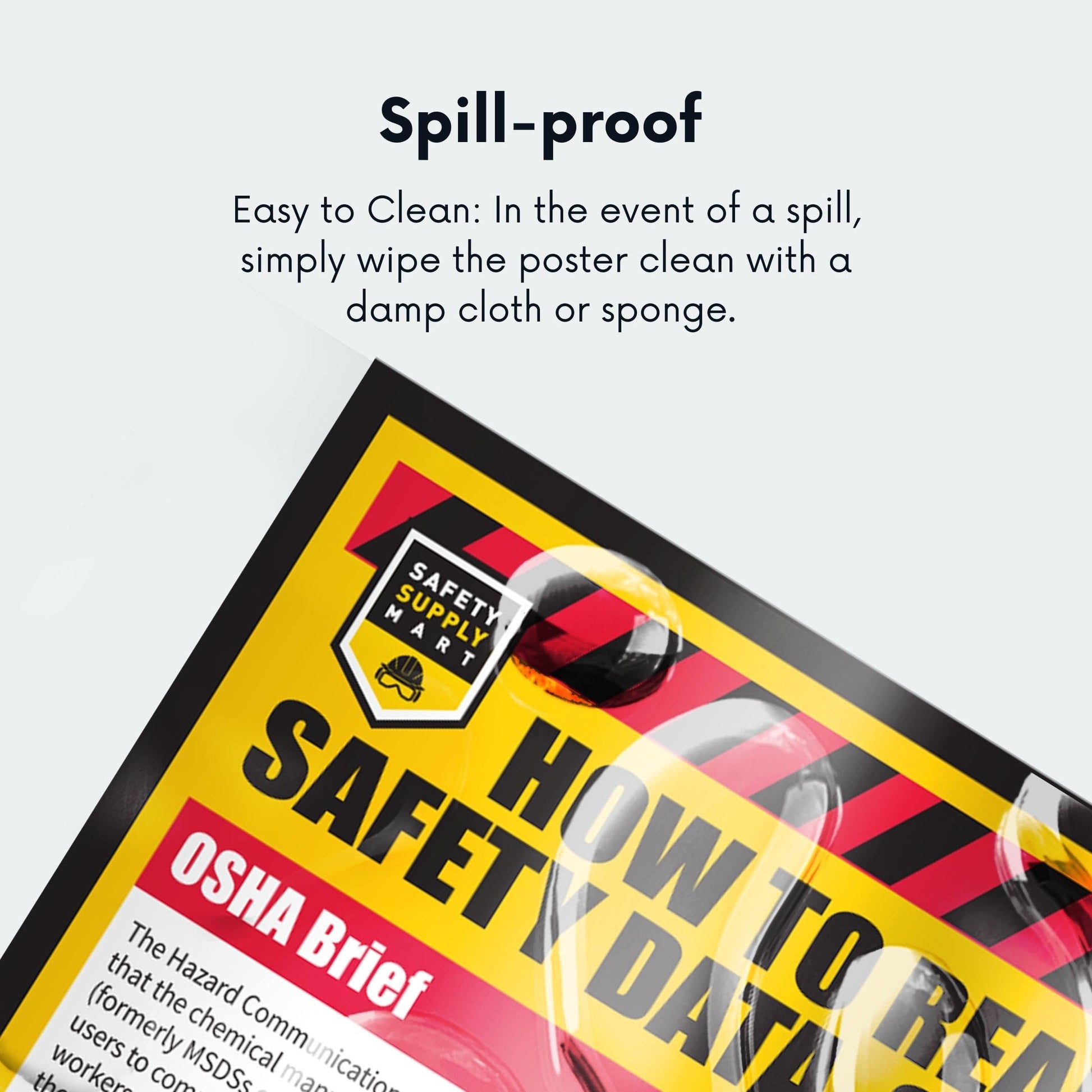 Buy now How To Read A Safety Data Sheet (SDS/MSDS) Poster, 24 x 33 Inch, UV Coated Paper (Poster) at indiglob india