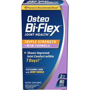 Osteo Bi-Flex Triple Strength(5) with MSM, Glucosamine Joint Health Supplement, Coated Tablets, 80 Count