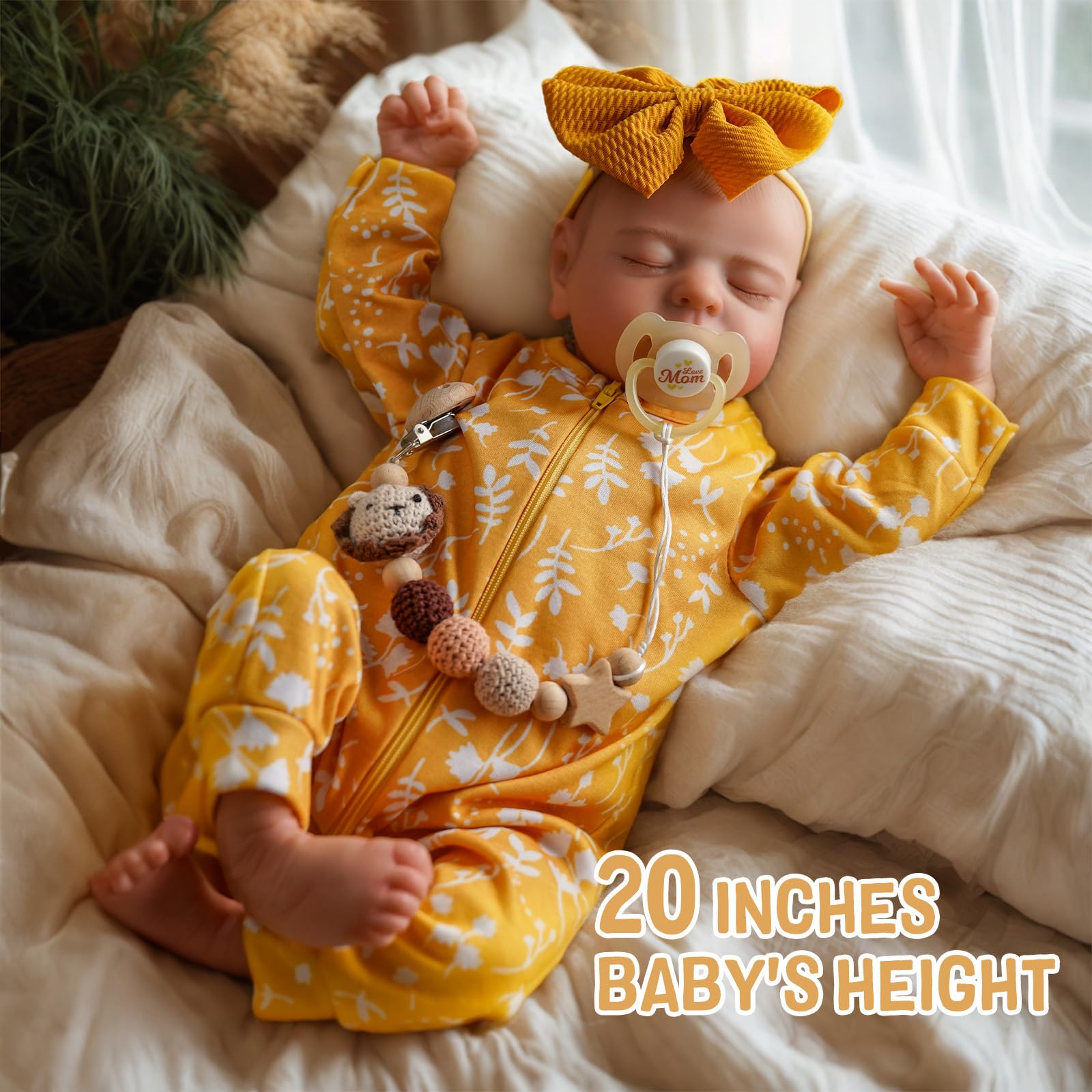Buy now ADFO Lifelike Reborn Baby Dolls, 20 inch Realistic Newborn Real Life Baby Girl Dolls Soft Full Body Vinyl Girl Baby Dolls with Clothes and Toy Gift for Kids Age 3+ at indiglob india