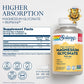 SOLARAY Magnesium Glycinate Capsules, Chelated Magnesium Bisglycinate w/BioPerine, Higher Absorption Magnesium Supplement - Bones, Muscles, Heart Support, Vegan (30 Servings, 120 VegCaps)