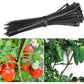 100Pcs 8 Inch Heavy Duty Industrial Zip Toes 40lbs Tensile Strength Releasable Black Tie Wraps Reusable Zip Toes Tie Straps For Garden Plant Secure Vine, Home Office