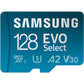 SAMSUNG EVO Select Micro SD-Memory-Card + Adapter, 128GB microSDXC 130MB/s Full HD & 4K UHD, UHS-I, U3, A2, V30, Expanded Storage for Android Smartphones, Tablets, Nintendo-Switch (MB-ME128KA/AM)