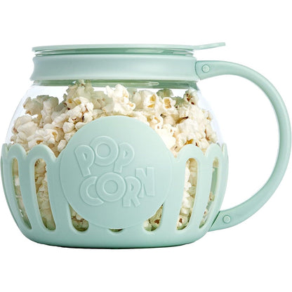 Ecolution Patented Micro-Pop Microwave Popcorn Popper with Temperature Safe Glass, 3-in-1 Lid Measures Kernels and Melts Butter, Made Without BPA, Dishwasher Safe, 1.5-Quart, Yellow