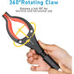 Upgrade Grabber Reacher Tool, 360° Rotating Head, Wide Jaw, 32" Foldable, Lightweight Trash Claw Grabbers for Elderly, Reaching Tool for Trash Pick Up Stick, Litter Picker, Arm Extension (Orange)