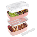 Buy now Bentgo Classic - Adult Bento Box, Stackable 3-Compartment Lunch Box with Removable Utensil Set and Sealing Strap, BPA-Free, Food Container Ideal for Meal Prep, Work, and On the Go (Blush Marble) at indiglob india