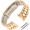 Gilden Unisex Non-Expansion 18-23mm Stainless Steel Watch Band 1536 - Gold